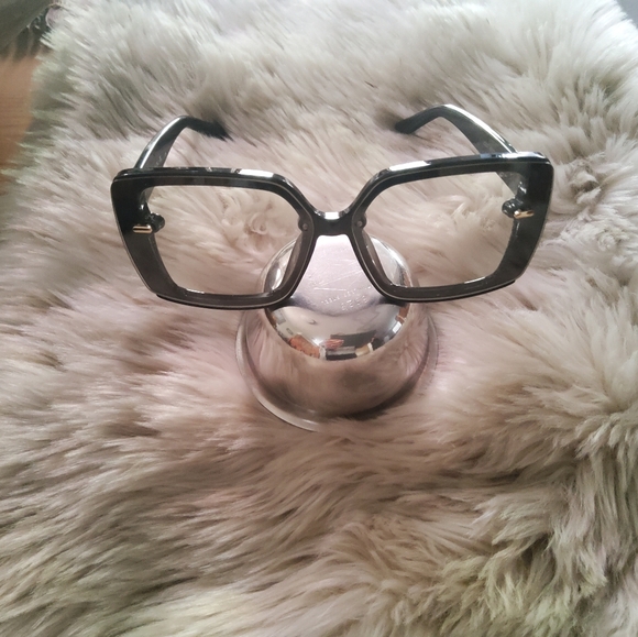 Authentic Chanel Blue Square Glasses EUC - Picture 1 of 12